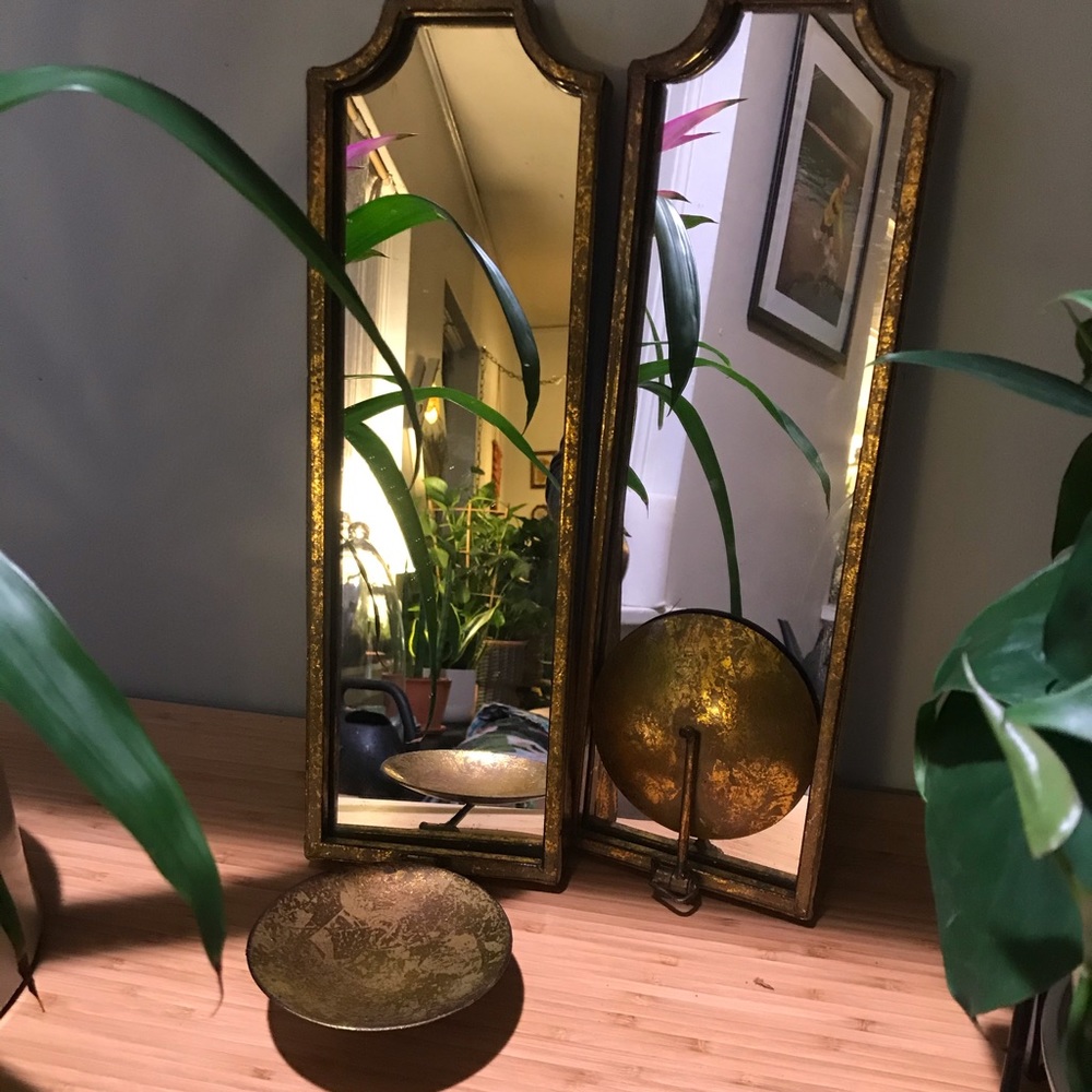 Boho Brass Candle Sconces